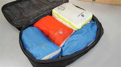 compression packing cubes for backpacking.